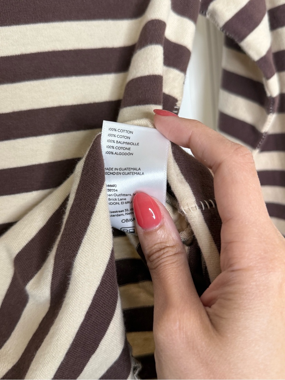 NWOT Free People We The Free Be My Baby Striped Long-Sleeve Tee XS - Picture 4 of 5